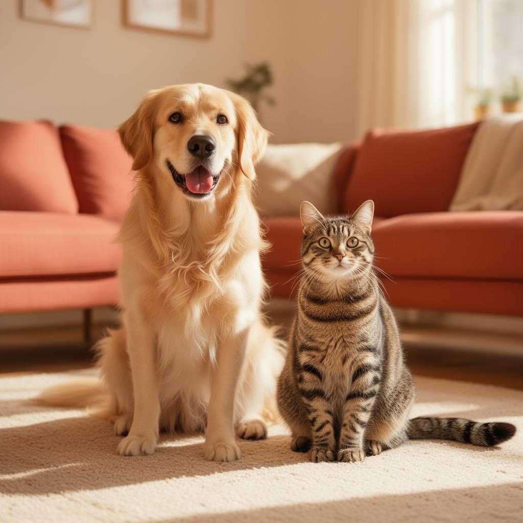 Une personne consulte PetCare.IA à côté de son chien